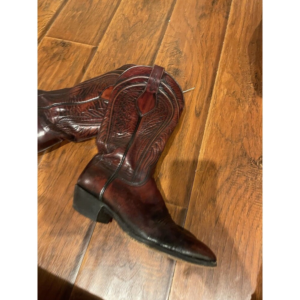 MENS LUCCHESE 2000 1483 WESTERN BOOTS SIZE 8.5D - Picture 2 of 14